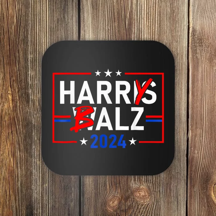 Funny Harris Walz 24 Harry Balz 2024 Meme Coaster