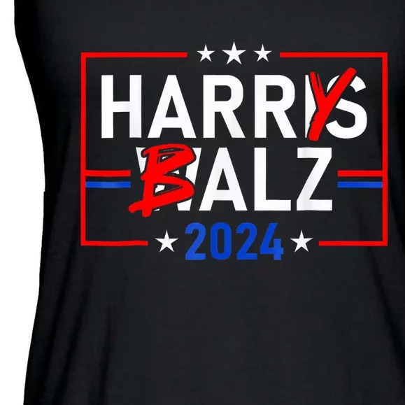 Funny Harris Walz 24 Harry Balz 2024 Meme Ladies Essential Flowy Tank