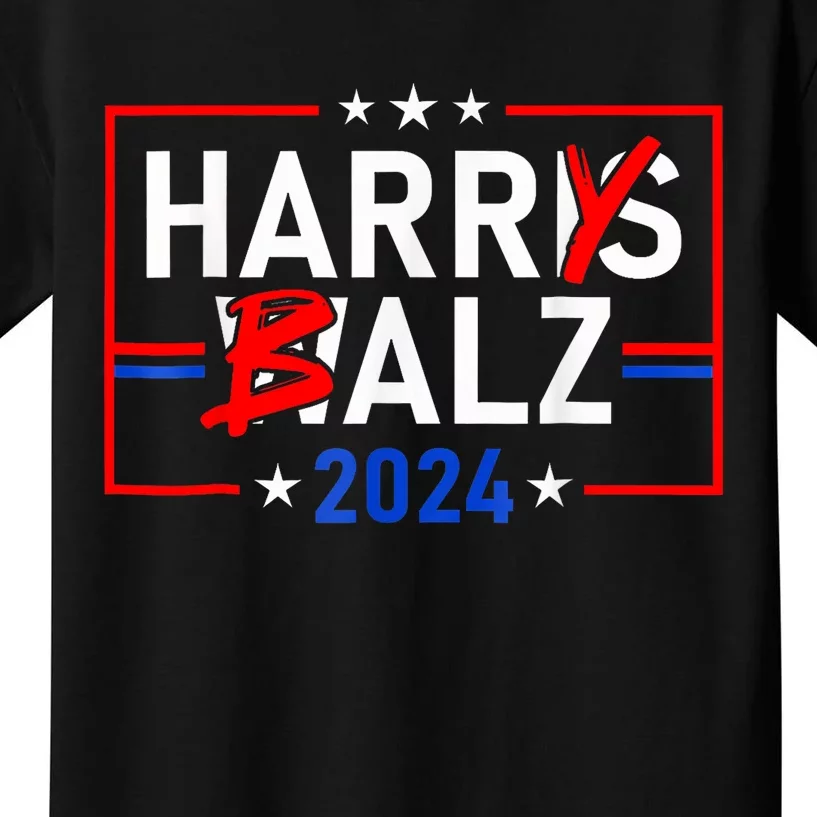 Funny Harris Walz 24 Harry Balz 2024 Meme Kids T-Shirt