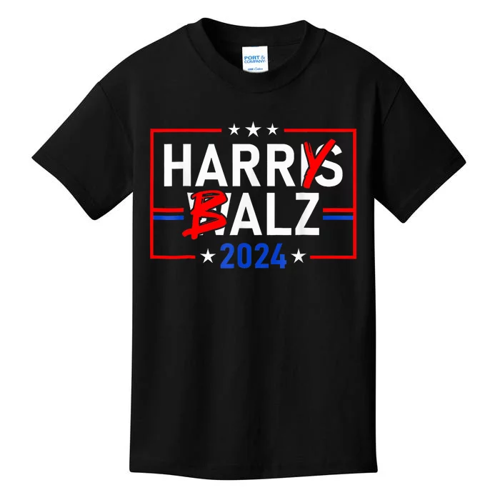 Funny Harris Walz 24 Harry Balz 2024 Meme Kids T-Shirt