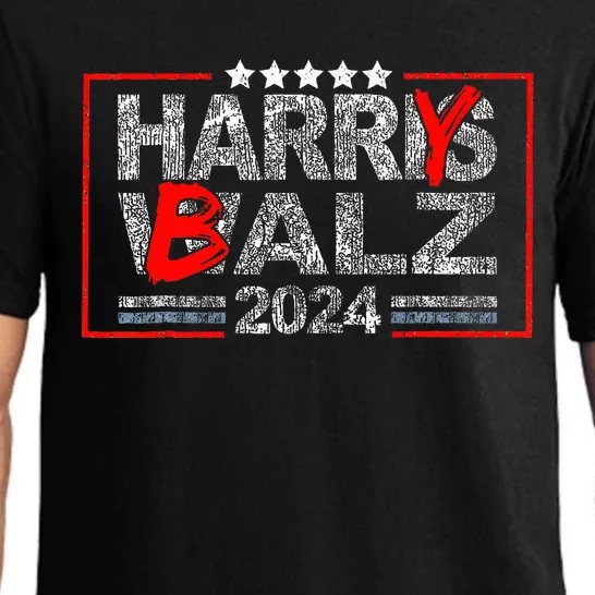 Funny Harris Walz 24 Harry Balz 2024 Meme Democratics Vote Pajama Set