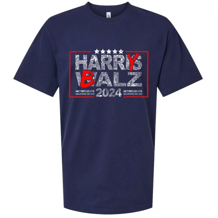 Funny Harris Walz 24 Harry Balz 2024 Meme Democratics Vote Sueded Cloud Jersey T-Shirt