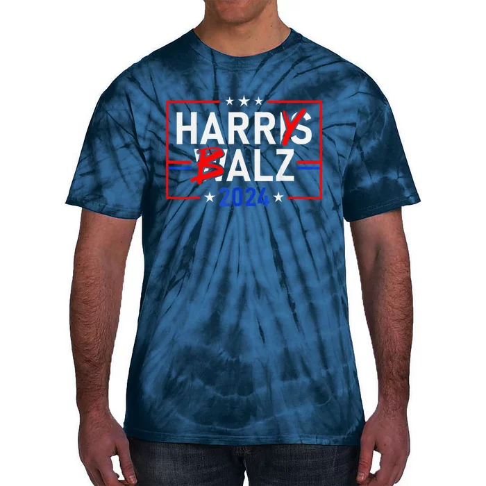 Funny Harris Walz 24 Harry Balz 2024 Meme Democratics Vote Tie-Dye T-Shirt