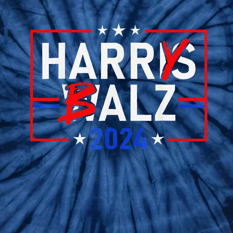 Funny Harris Walz 24 Harry Balz 2024 Meme Democratics Vote Tie-Dye T-Shirt