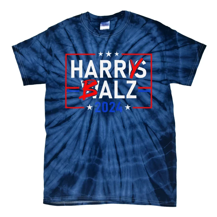 Funny Harris Walz 24 Harry Balz 2024 Meme Democratics Vote Tie-Dye T-Shirt