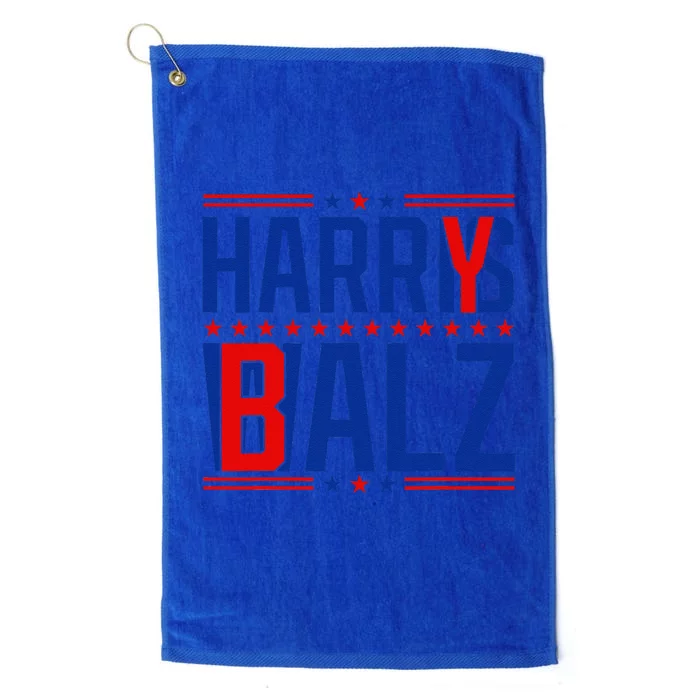 Funny Harris Walz 24 Harry Balz 2024 Meme Democratics Vote Platinum Collection Golf Towel