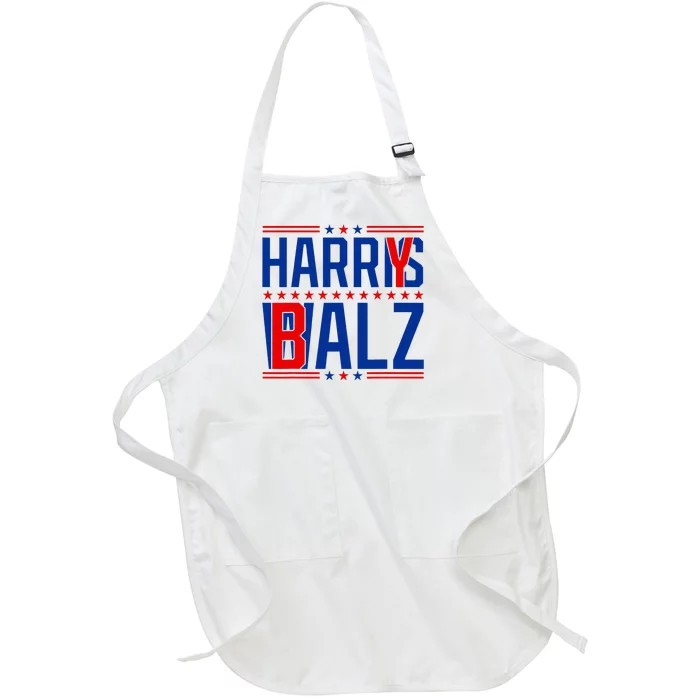 Funny Harris Walz 24 Harry Balz 2024 Meme Democratics Vote Full-Length Apron With Pocket