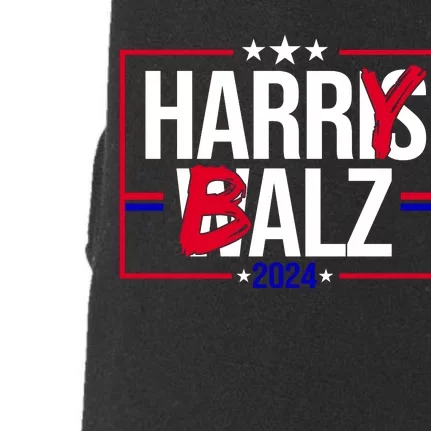 Funny Harris Walz 24 Harry Balz 2024 Political Meme Doggie 3-End Fleece Hoodie