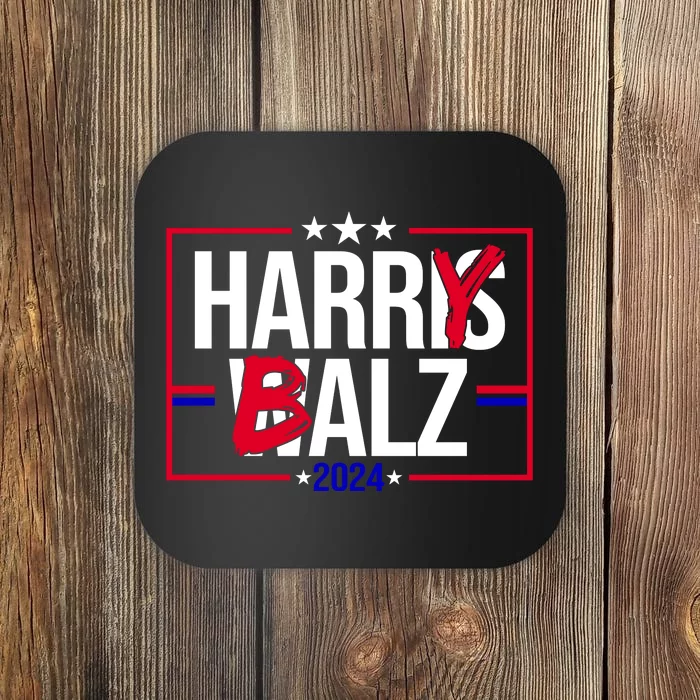 Funny Harris Walz 24 Harry Balz 2024 Political Meme Coaster