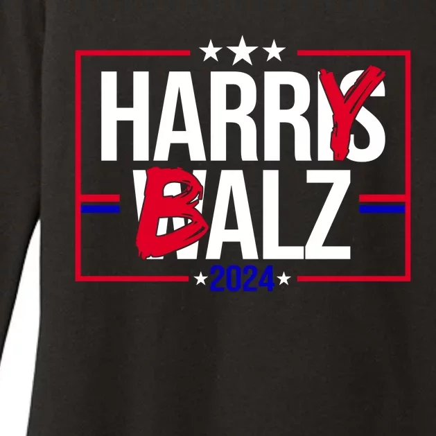 Funny Harris Walz 24 Harry Balz 2024 Political Meme Womens CVC Long Sleeve Shirt