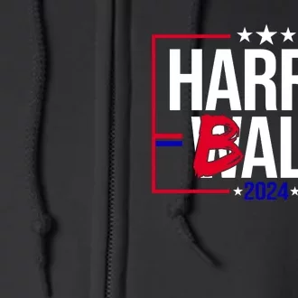 Funny Harris Walz 24 Harry Balz 2024 Political Meme Full Zip Hoodie