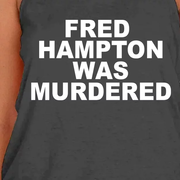 Fred Hampton Was Murdered Women's Knotted Racerback Tank