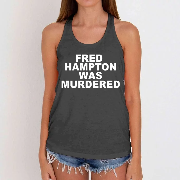 Fred Hampton Was Murdered Women's Knotted Racerback Tank