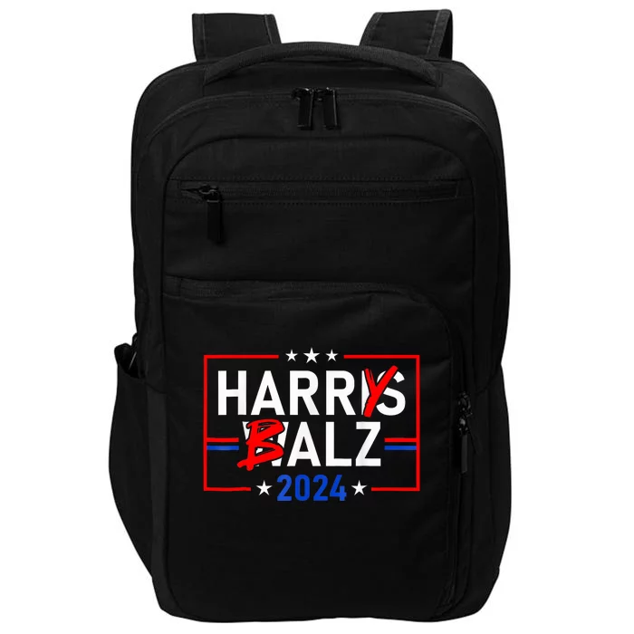 Funny Harris Walz 24 Harry Balz 2024 Meme Democratics Vote Impact Tech Backpack