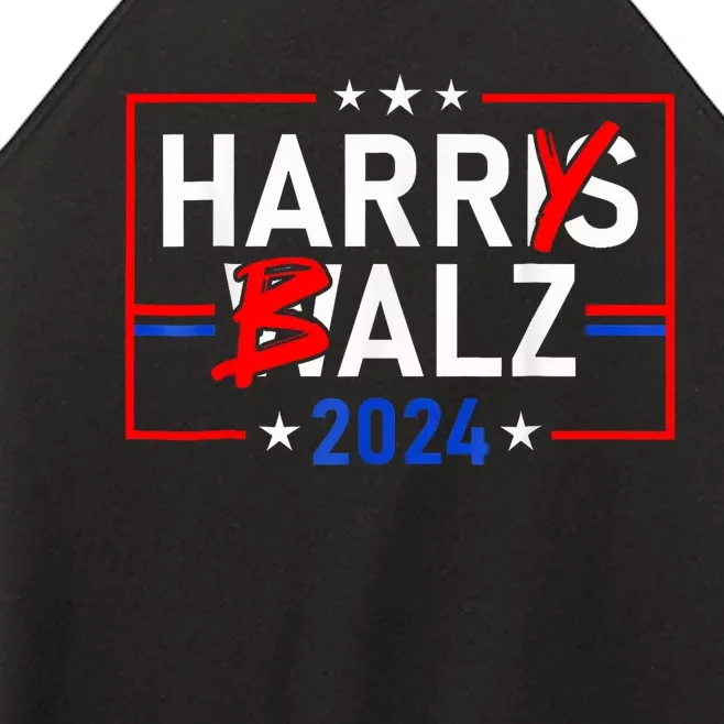 Funny Harris Walz 24 Harry Balz 2024 Meme Democratics Vote Women’s Perfect Tri Rocker Tank