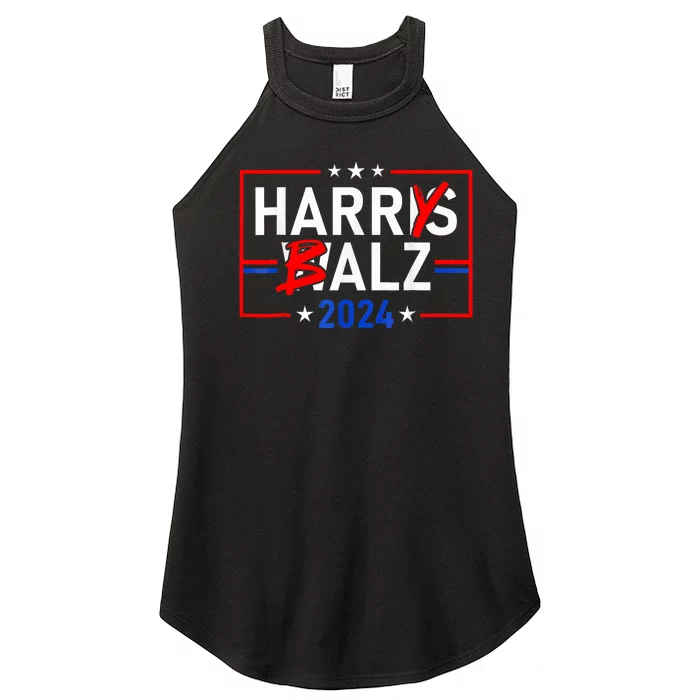 Funny Harris Walz 24 Harry Balz 2024 Meme Democratics Vote Women’s Perfect Tri Rocker Tank