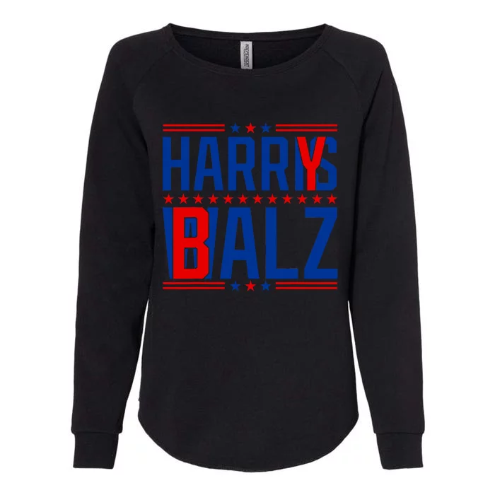 Funny Harris Walz 24 Harry Balz 2024 Meme Democratics Vote Womens California Wash Sweatshirt