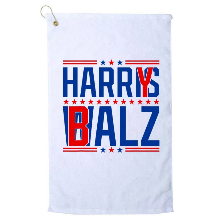 Funny Harris Walz 24 Harry Balz 2024 Meme Democratics Vote Platinum Collection Golf Towel