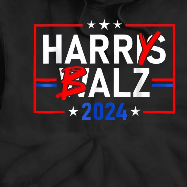 Funny Harris Walz 24 Harry Balz 2024 Meme Democratics Vote Tie Dye Hoodie