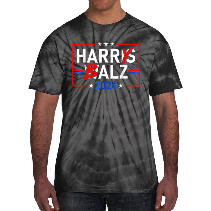 Funny Harris Walz 24 Harry Balz 2024 Meme Democratics Vote Tie-Dye T-Shirt