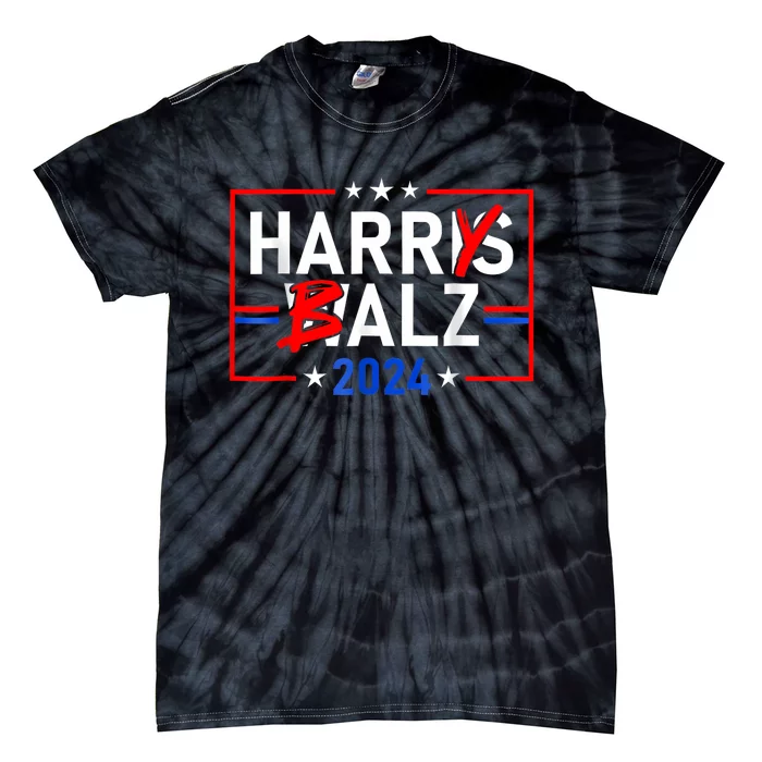 Funny Harris Walz 24 Harry Balz 2024 Meme Democratics Vote Tie-Dye T-Shirt