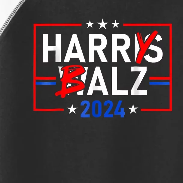 Funny Harris Walz 24 Harry Balz 2024 Meme Democratics Vote Toddler Fine Jersey T-Shirt