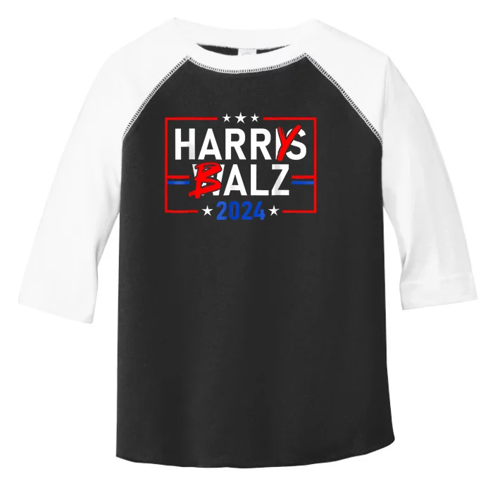 Funny Harris Walz 24 Harry Balz 2024 Meme Democratics Vote Toddler Fine Jersey T-Shirt