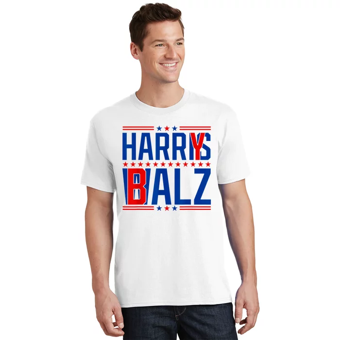 Funny Harris Walz 24 Harry Balz 2024 Meme Democratics Vote T-Shirt