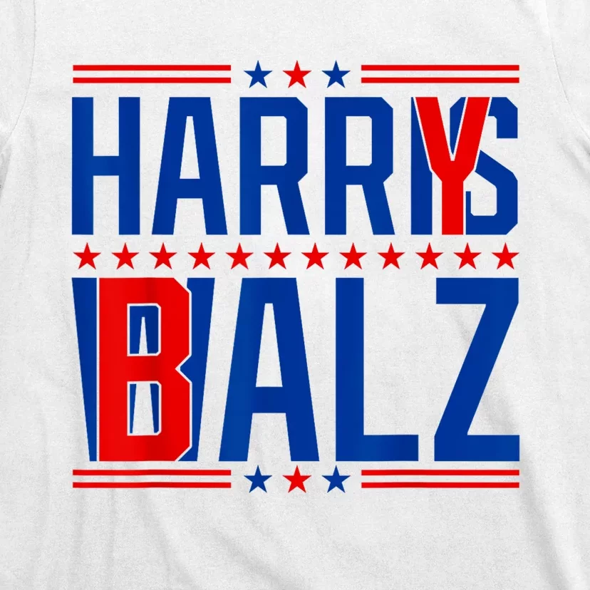 Funny Harris Walz 24 Harry Balz 2024 Meme Democratics Vote T-Shirt