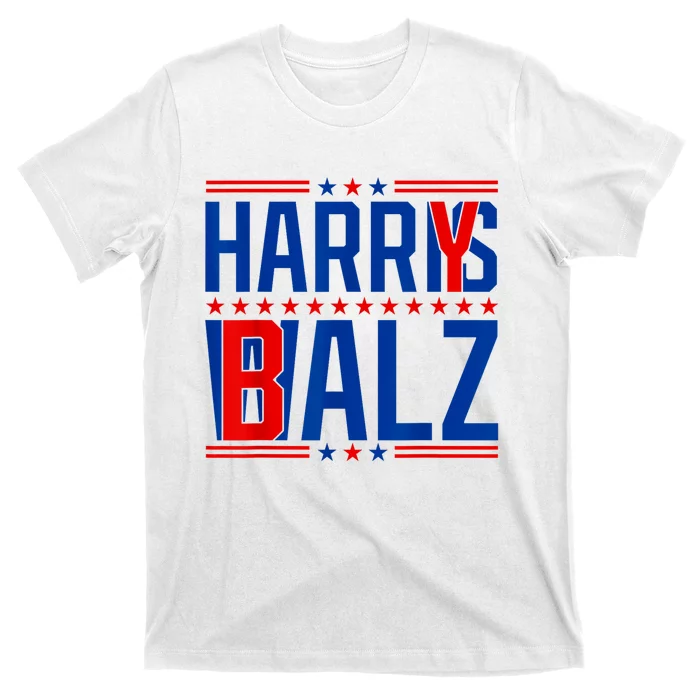 Funny Harris Walz 24 Harry Balz 2024 Meme Democratics Vote T-Shirt