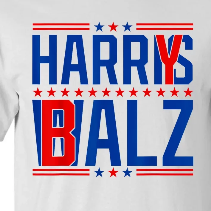 Funny Harris Walz 24 Harry Balz 2024 Meme Democratics Vote Tall T-Shirt