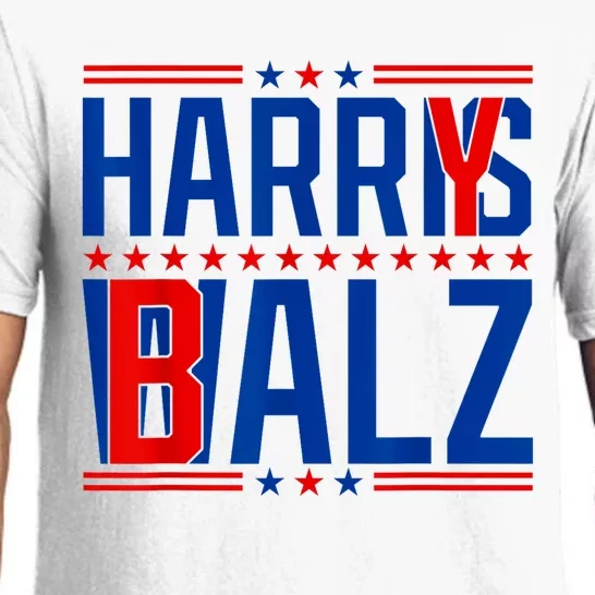 Funny Harris Walz 24 Harry Balz 2024 Meme Democratics Vote Pajama Set