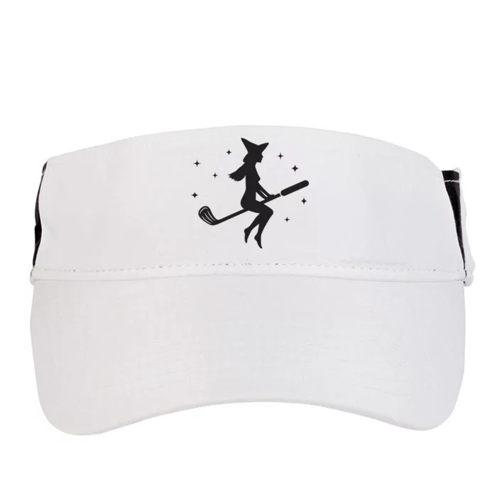 Funny Halloween Witch Golf Stick Women Golfer Golfing Vneck Adult Drive Performance Visor