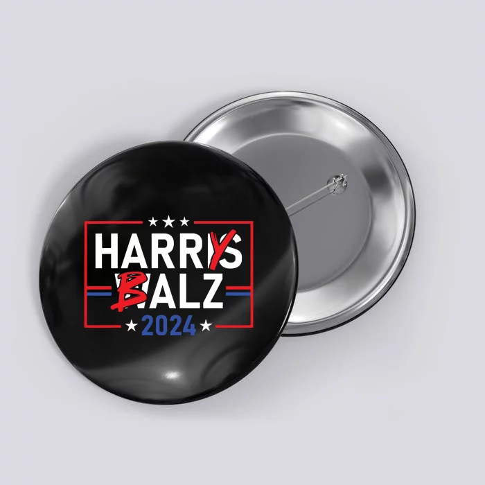 Funny Harris Walz 24 Harry Balz 2024 Meme Democratics Vote Button