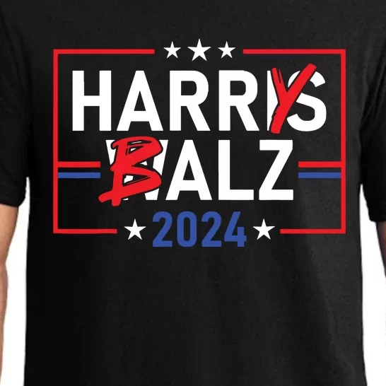 Funny Harris Walz 24 Harry Balz 2024 Meme Democratics Vote Pajama Set