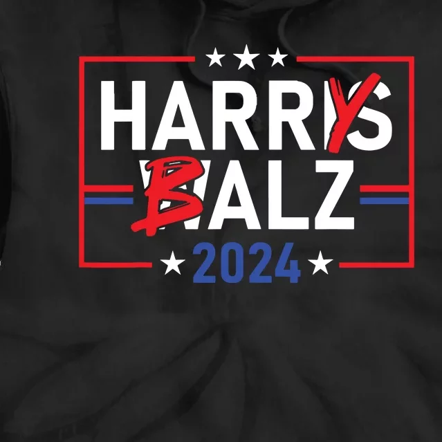 Funny Harris Walz 24 Harry Balz 2024 Meme Democratics Vote Tie Dye Hoodie