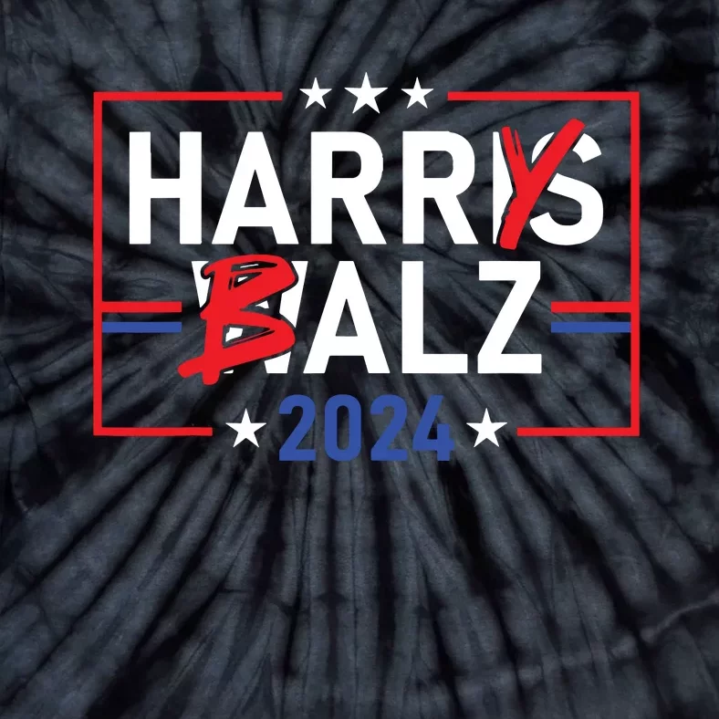 Funny Harris Walz 24 Harry Balz 2024 Meme Democratics Vote Tie-Dye T-Shirt