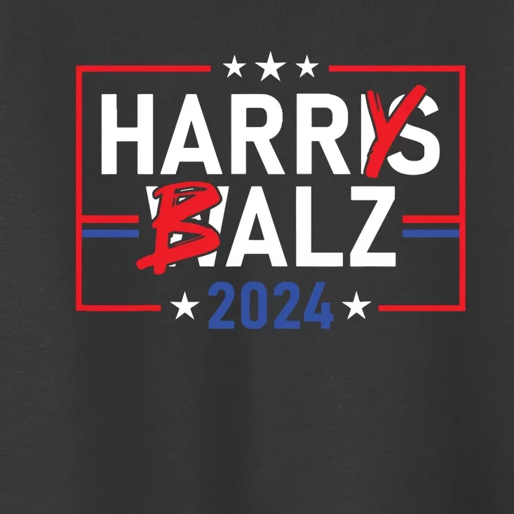 Funny Harris Walz 24 Harry Balz 2024 Meme Democratics Vote Toddler T-Shirt