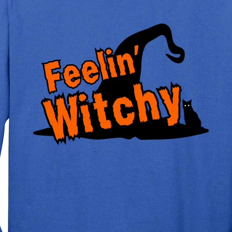 Funny Halloween Witch Lover S Costume Spooky Feelin Witchy Gift Tall Long Sleeve T-Shirt