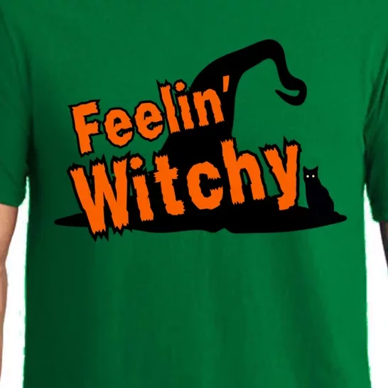 Funny Halloween Witch Lover S Costume Spooky Feelin Witchy Gift Pajama Set