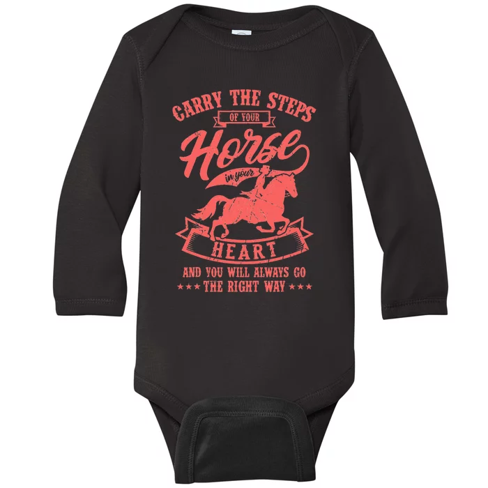 Funny Horse WARMBLOOD Horse riding Baby Long Sleeve Bodysuit