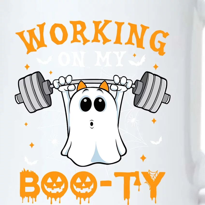 Funny Halloween Working On My Booty Workout Gym Black Color Changing Mug