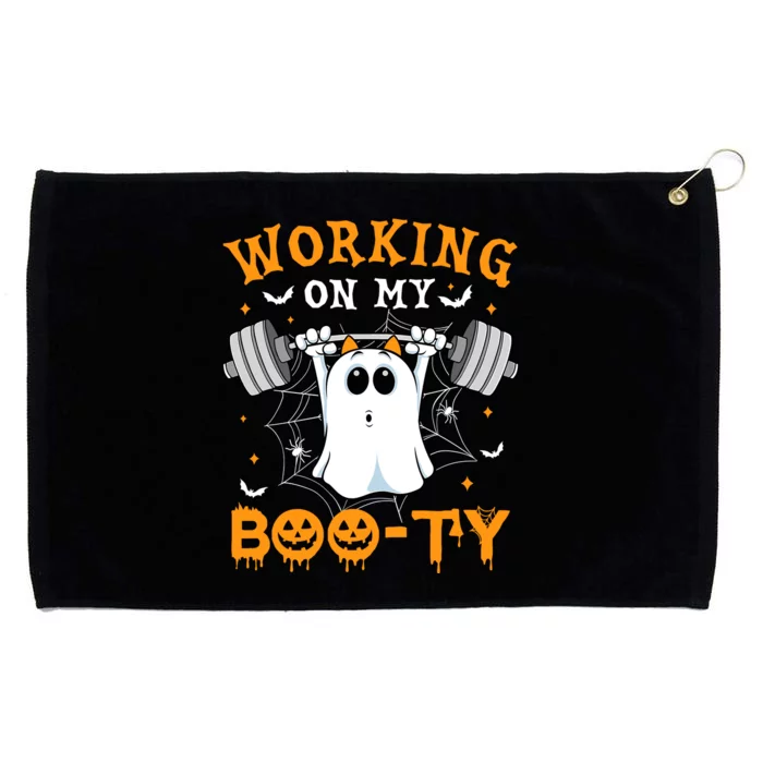 Funny Halloween Working On My Booty Workout Gym Grommeted Golf Towel