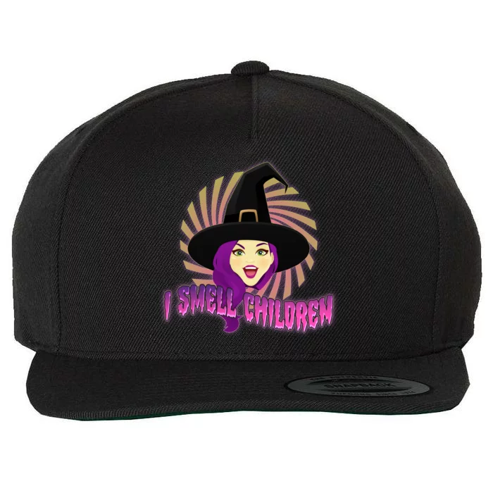 Funny Halloween Witch I Smell Children Wool Snapback Cap