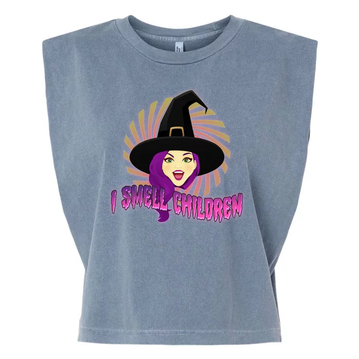 Funny Halloween Witch I Smell Children Garment-Dyed Women's Muscle Tee