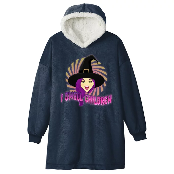 Funny Halloween Witch I Smell Children Hooded Wearable Blanket