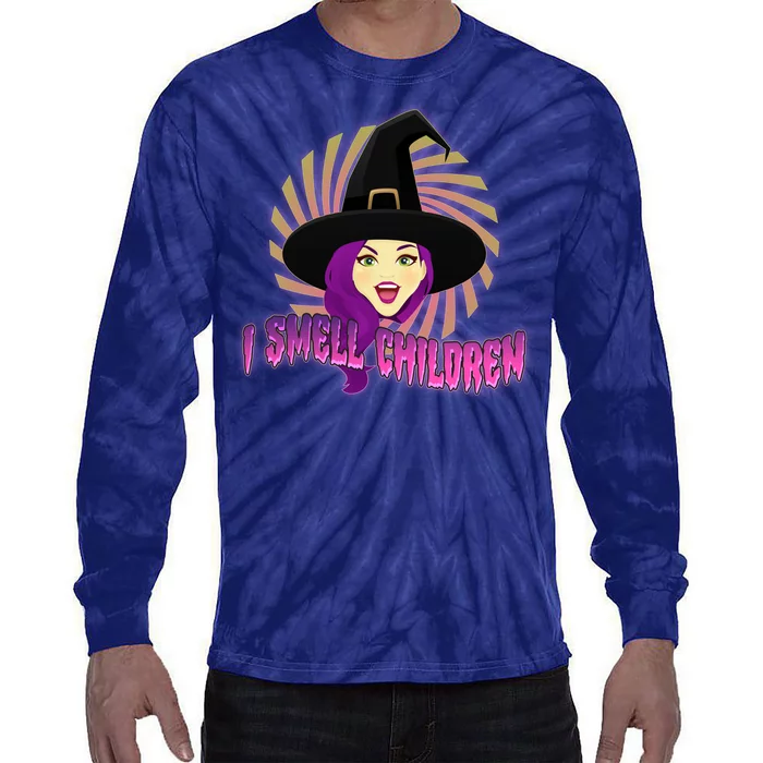 Funny Halloween Witch I Smell Children Tie-Dye Long Sleeve Shirt