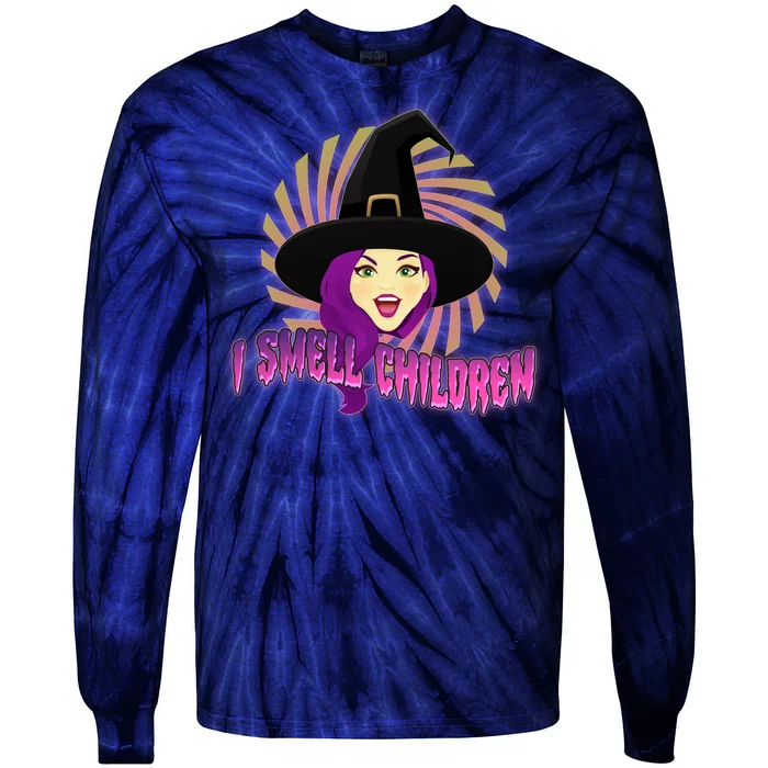 Funny Halloween Witch I Smell Children Tie-Dye Long Sleeve Shirt