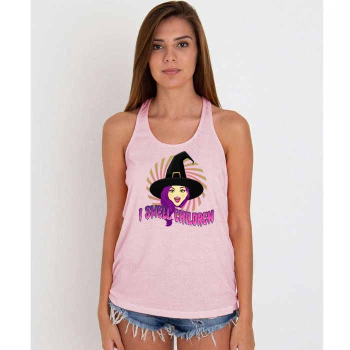 Funny Halloween Witch I Smell Children Women's Knotted Racerback Tank