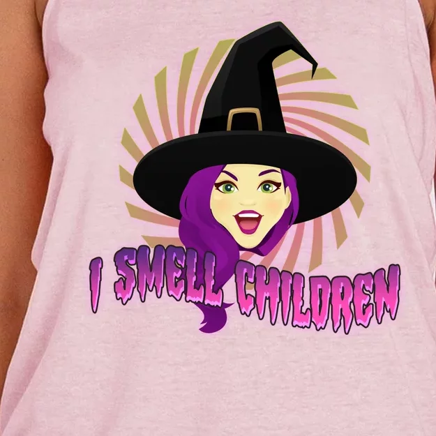 Funny Halloween Witch I Smell Children Women's Knotted Racerback Tank